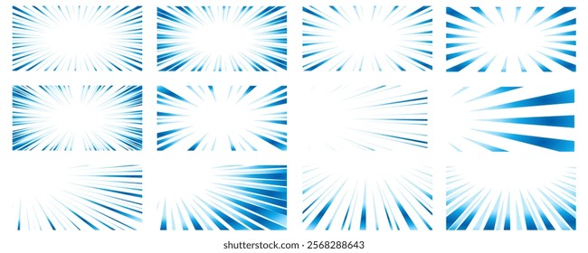 Colorful gradient concentrated line material