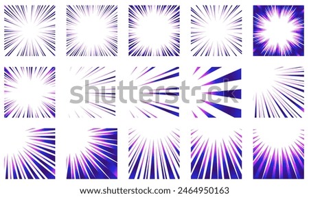 Colorful gradient concentrated line material