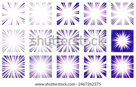Colorful gradient concentrated line material