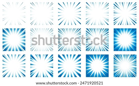 Colorful gradient concentrated line material
