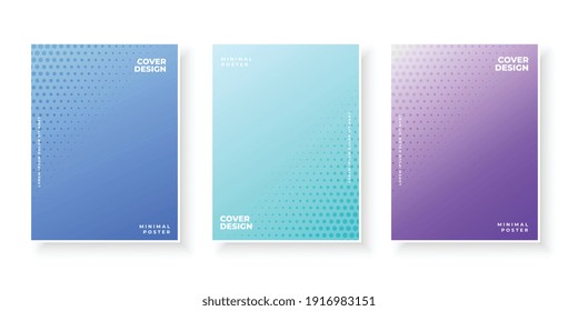 Fundas de gradiente coloridas con conjunto de diseño abstracto de puntos 