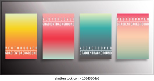 Colorful gradient covers minimal design. Vector illustration.