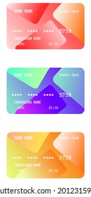 diseño de gradiente colorido adecuado para fondos de tarjetas de crédito, banners, web y más