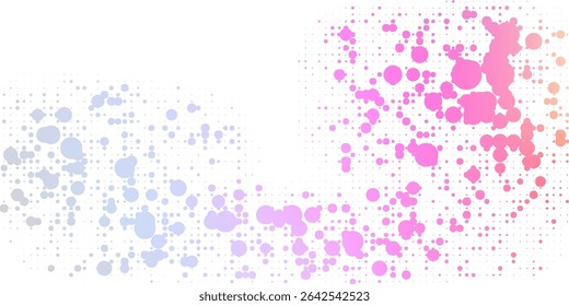 Fundo pontilhado de gradiente colorido com ilustração de padrão de difusão de partícula abstrata