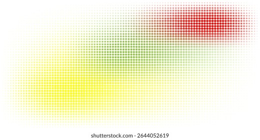 Colorful Gradient Dotted Pattern with Vibrant Green, Yellow, and Red Fusion