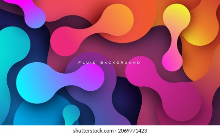 Colorful gradient dynamic fluid background