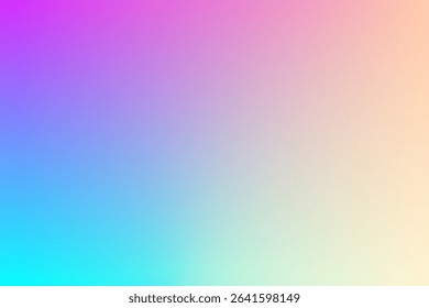 A colorful gradient featuring smooth transitions of pastel tones creating a vibrant yet soothing visual effect, perfect for backgrounds, designs, and abstract concepts.