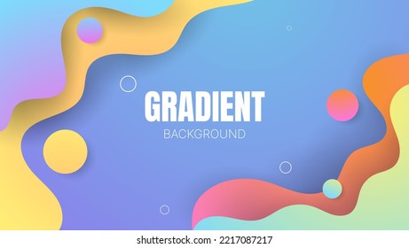 colorful gradient fluid background with layered papercut style shapes. vector illustration