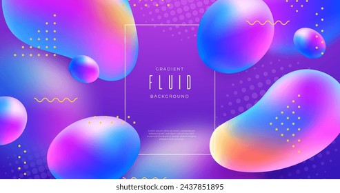 Colorful gradient fluid background vector design in eps 10