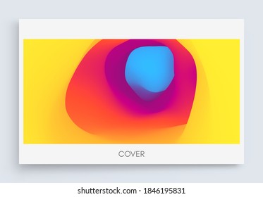 Fundo fluido gradiente colorido com formas líquidas dinâmicas. Abrange o modelo do folheto informativo, brochura, relatório, apresentação ou revista. Ilustração vetorial.