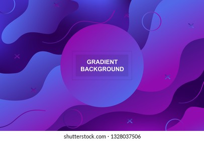 Colorful Gradient Fluid Liquid Geometric Dynamic Shape Background