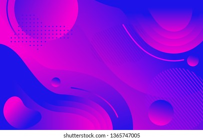Colorful Gradient Fluid Liquid Geometric Dynamic Shape Background