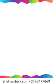 Colorful gradient fluid shape frames