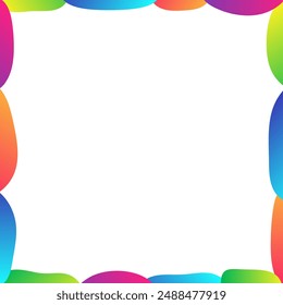 Colorful gradient fluid shape frames