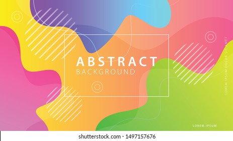 Colorful gradient fluid shapes background