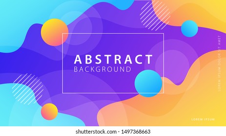 Colorful gradient fluid shapes background