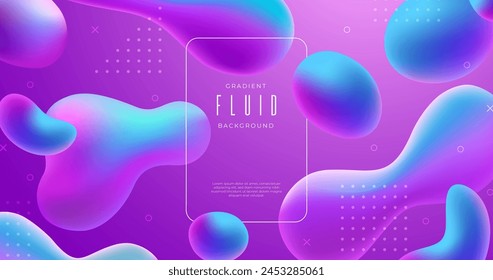 Colorful gradient fluid template vector design in eps 10