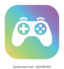 Colorful gradient game controller icon app design