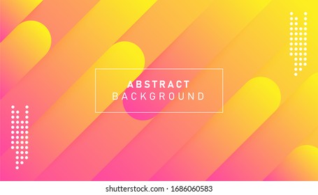 Colorful gradient geometric background. Abstract dynamic shapes composition design. Vector Illustration
