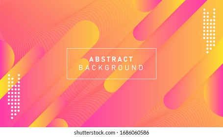 Colorful gradient geometric background. Abstract dynamic shapes composition design. Vector Illustration