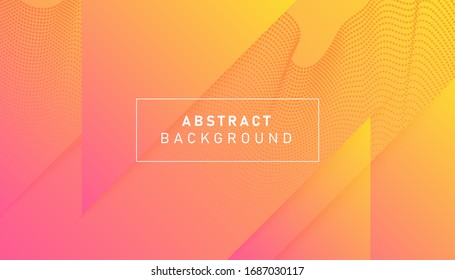 Colorful gradient geometric background. Abstract dynamic shapes composition design. Vector Illustration