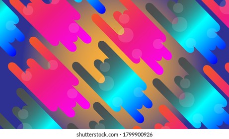Colorful gradient geometric background. Dynamic shapes composition