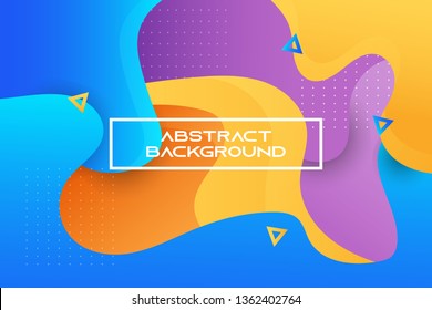 Colorful Gradient geometric background. Fluid shapes composition