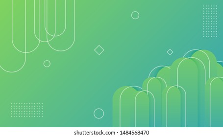 Colorful gradient geometric shapes abstract background vector illustration.