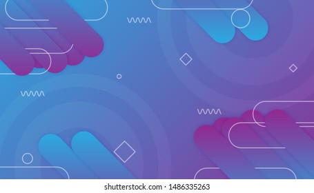 Colorful gradient geometric shapes abstract background vector illustration.