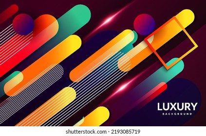 Colorful gradient geometric shapes background. Suitable for presentation and etc.