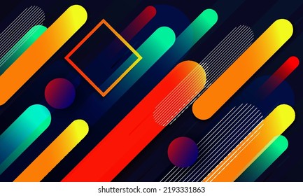 Colorful gradient geometric shapes background. Suitable for presentation and etc.