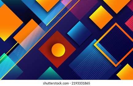 Colorful gradient geometric shapes background. Suitable for presentation and etc.