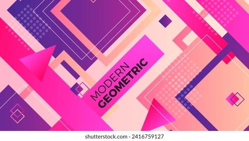 Diseño de vectores de fondo de formas geométricas de gradiente colorido en los pasos 10