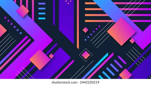Colorful gradient geometric shapes background vector design in eps 10