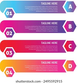 Diseño de Vector de infografía de gradiente colorido
