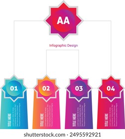 Farbiger Farbverlauf Infografik Vektordesign