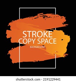 Colorful Gradient ink strokes for graphic design elements, copy space and lower third. Abstract Chinese brush strokes for tittle text effect template in vector illustration