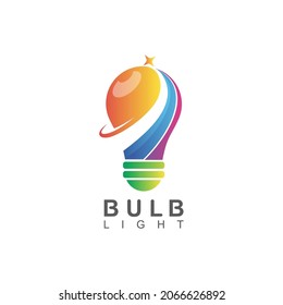 Logo de la bombilla de gradiente colorido