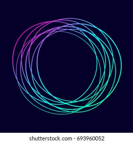 Colorful gradient line abstract vector background