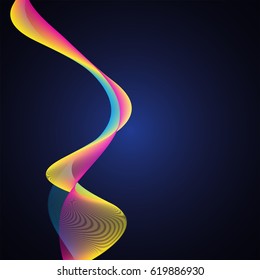 Colorful Gradient line on dark background