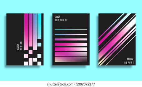 Colorful gradient lines background for the banner, flyer, poster, cover brochure or other printing products. Vector illustration.