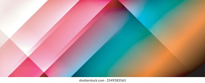 Colorful gradient with lines made of shadow and light. Creative background