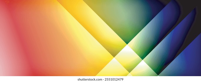 Gradiente colorido con líneas hechas de sombra y luz. Fondo creativo