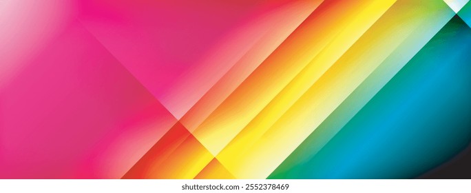 Gradiente colorido con líneas hechas de sombra y luz. Fondo creativo