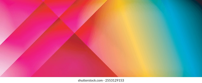 Colorful gradient with lines made of shadow and light. Creative background