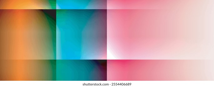 Colorful gradient with lines made of shadow and light. Creative background