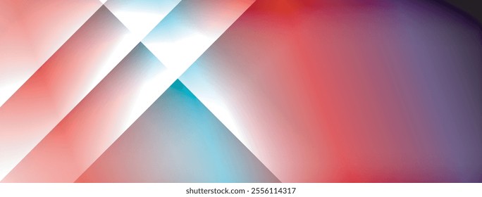 Colorful gradient with lines made of shadow and light. Creative background