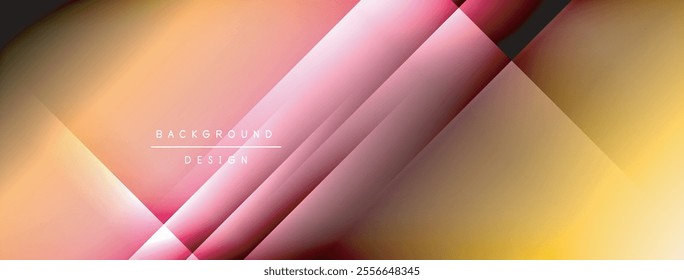 Colorful gradient with lines made of shadow and light. Creative background