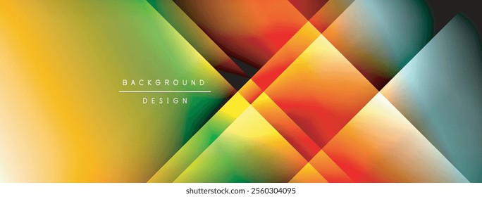 Colorful gradient with lines made of shadow and light. Creative background