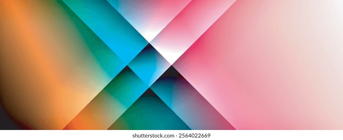 Colorful gradient with lines made of shadow and light. Creative background